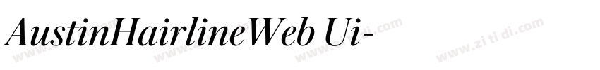 AustinHairlineWeb Ui字体转换